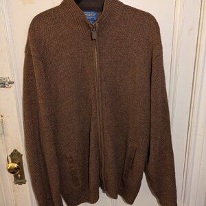Pendleton Men's Shetland Wool Zip Cardigan - XL